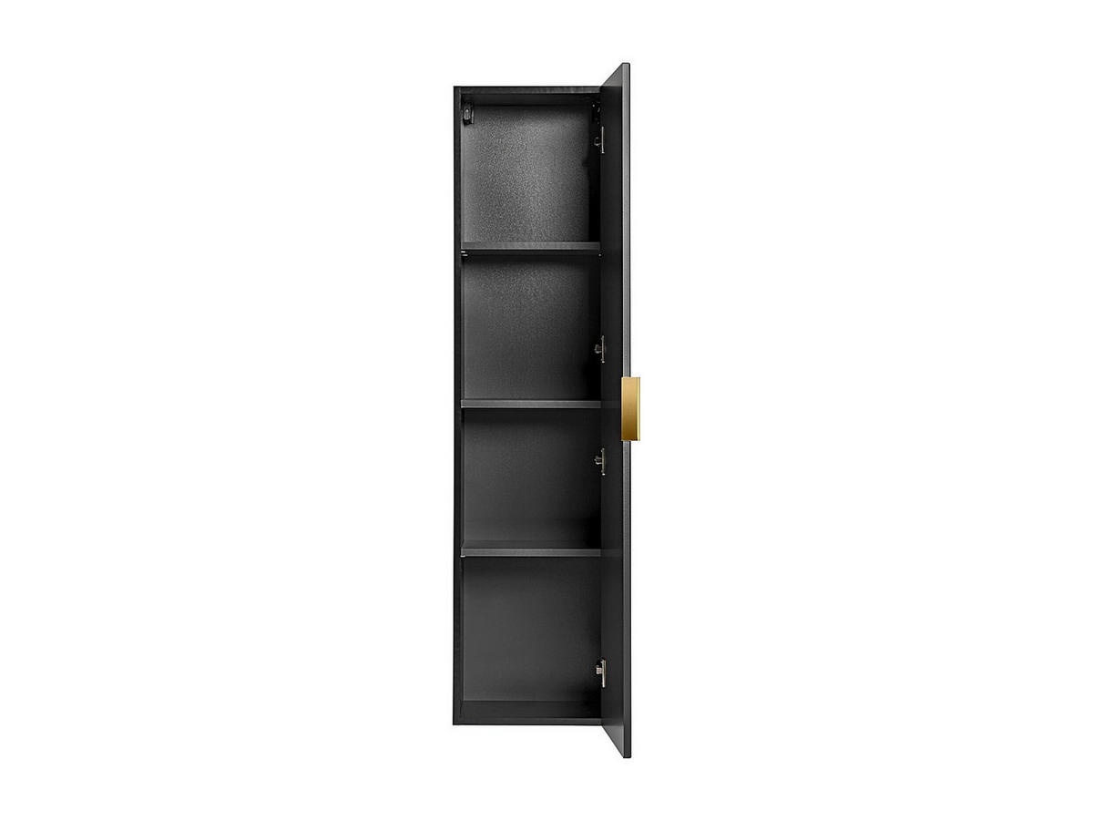 BADSCHRANK - 35 cm x 25 cm - Holz, Platte - Schwarz ZEVARA - Schwarz, Holz (35/140/25cm) - Vente-Unique