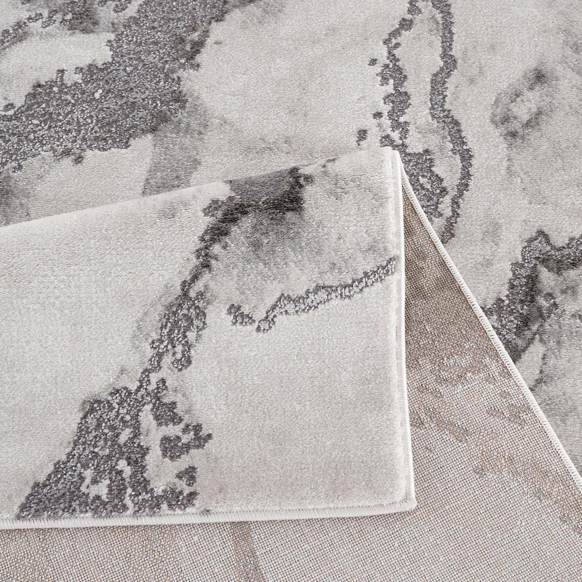 KURZFLOR-TEPPICH Chic 9272 Grau 80x300 cm - Grau, Textil (80/300cm) - carpet city
