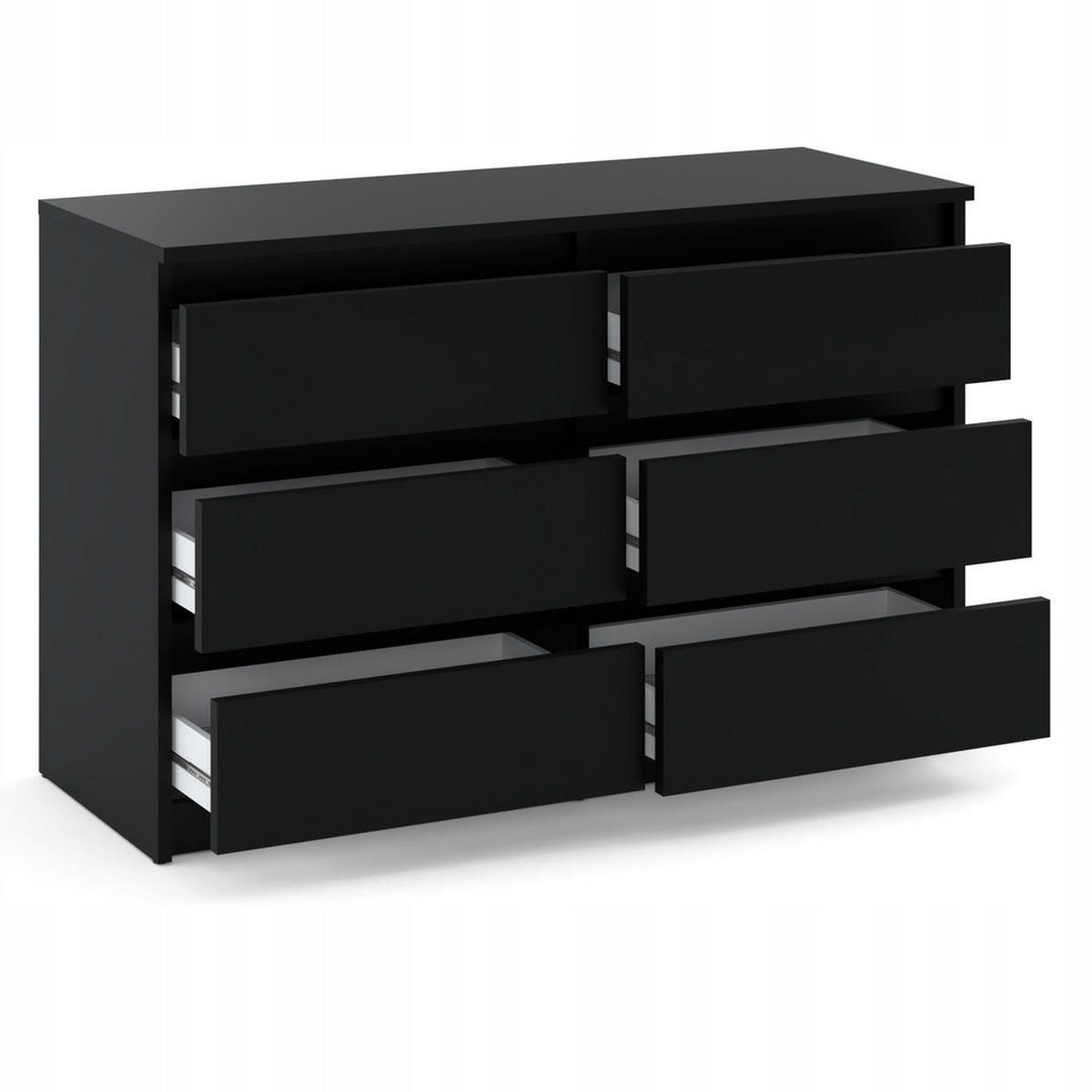 KOMMODE mit Schubladen – schwarz - Schwarz, Holz (100/71.5/33.5cm) - Stiv Meble