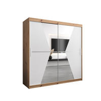 SCHWEBETÜRENSCHRANK 200/200/62 2-türig - Silberfarben/Eiche Artisan, Holz/Kunststoff (200/200/62cm) - Abiks Möbel