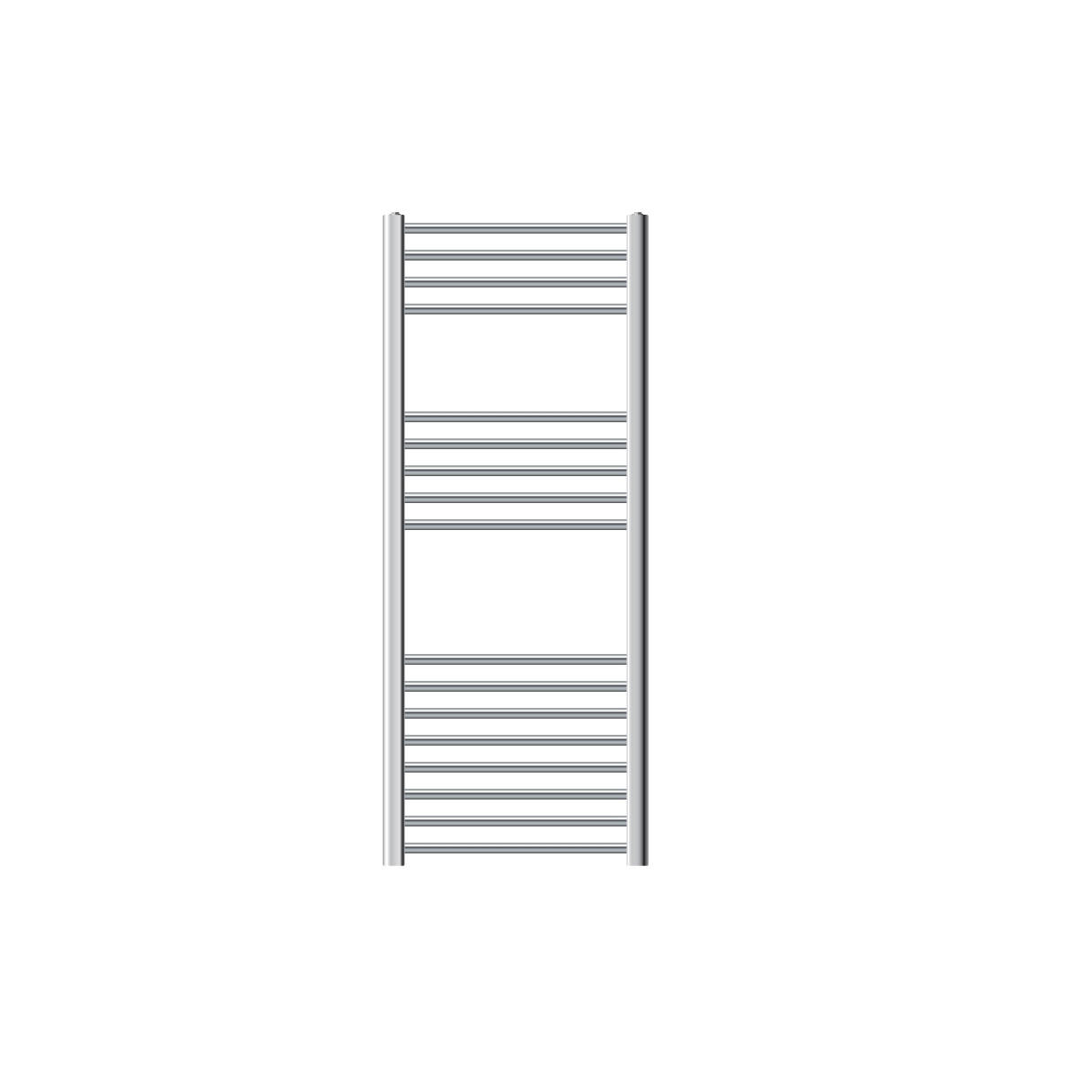 BADHEIZKÖRPER elektrisch Sahara 500x1200 mm Chrome gebogen mit Heizstab 1200W Digital - Chromfarben, Metall (50/120/3cm) - LuxeBath