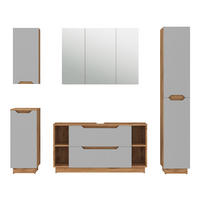 KOUPELNOVÝ NÁBYTEK Lotta Dubový/šedý pruhovaný - šedá, kompozitní dřevo (119.2/62.5/35cm) - Vicco