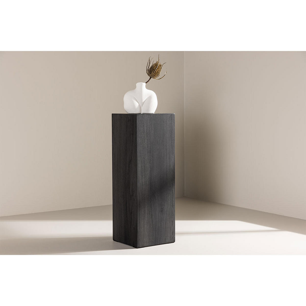 ECKTISCH, RamsvikL, Schwarz, MDF, 23 x 23 x 65 cm - Schwarz, Holzwerkstoff (23/23/65cm) - ebuy24