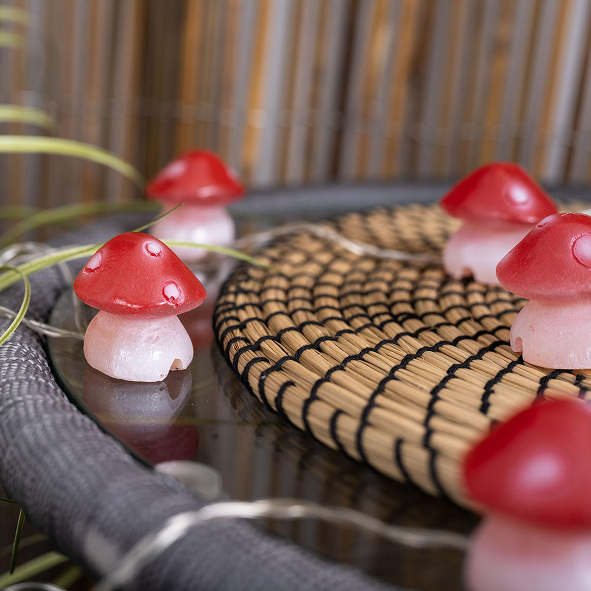 LED AUSSENLEUCHTE Fliegenpilz Rot Weiß - Rot, Kunststoff (270/4/4cm)