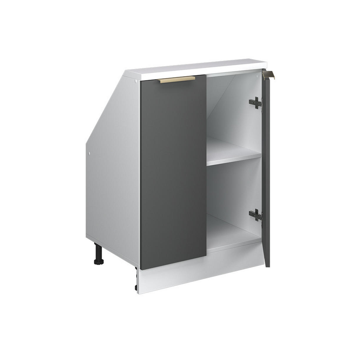 ŠIKMÁ SKŘÍŇ Rion Antracitově zlatý - antracitová, kompozitní dřevo (60/81.6/46cm) - Vicco