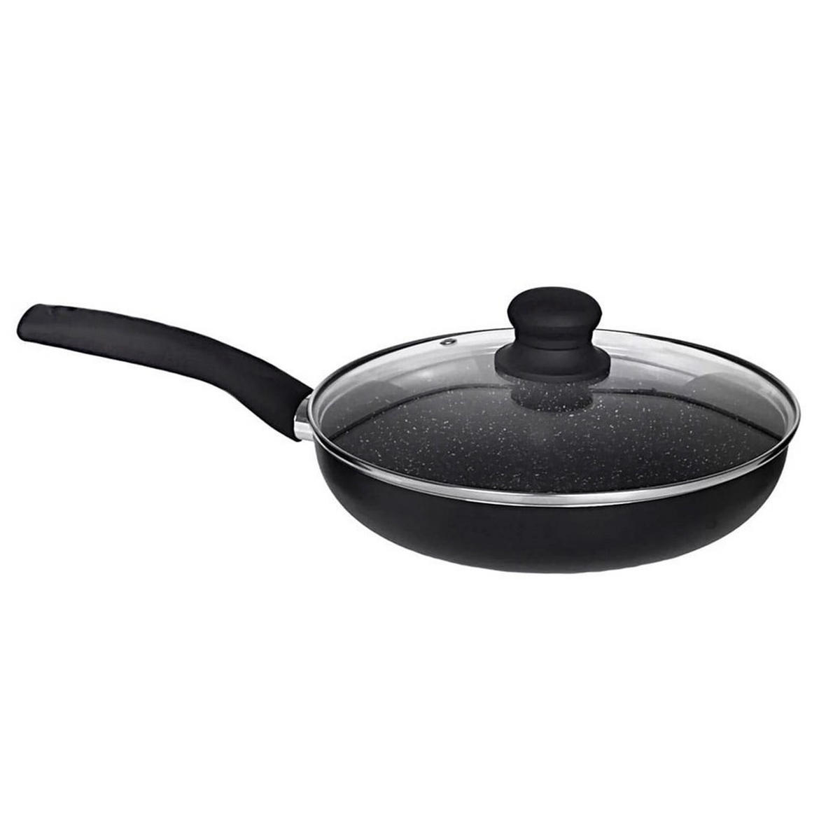 PFANNE Schwarz 26/26/5 cm KH3958 - Schwarz, Glas (26cm) - Kinghoff 