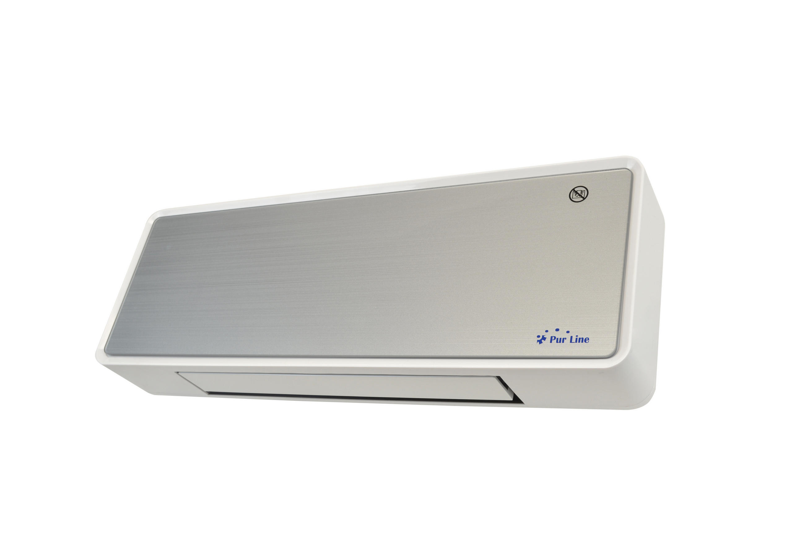 SPLIT-WANDHEIZUNG Grau mit Fernsteuerung und Programmierung 2000 W - Grau, Kunststoff (54/19/12cm) - Purline