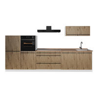 KUCHYŇSKÝ KOUT R-Line, Řemeslný dub/Bílá, 340 cm bez pracovní desky - bílá/dub artisan, kompozitní dřevo (340/143/46cm) - Vicco