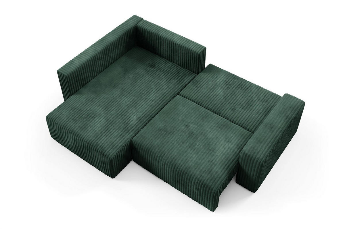 ECKSOFA Natalia Xl - Grün, Holzwerkstoff/Textil (182/245cm) - Fun Möbel