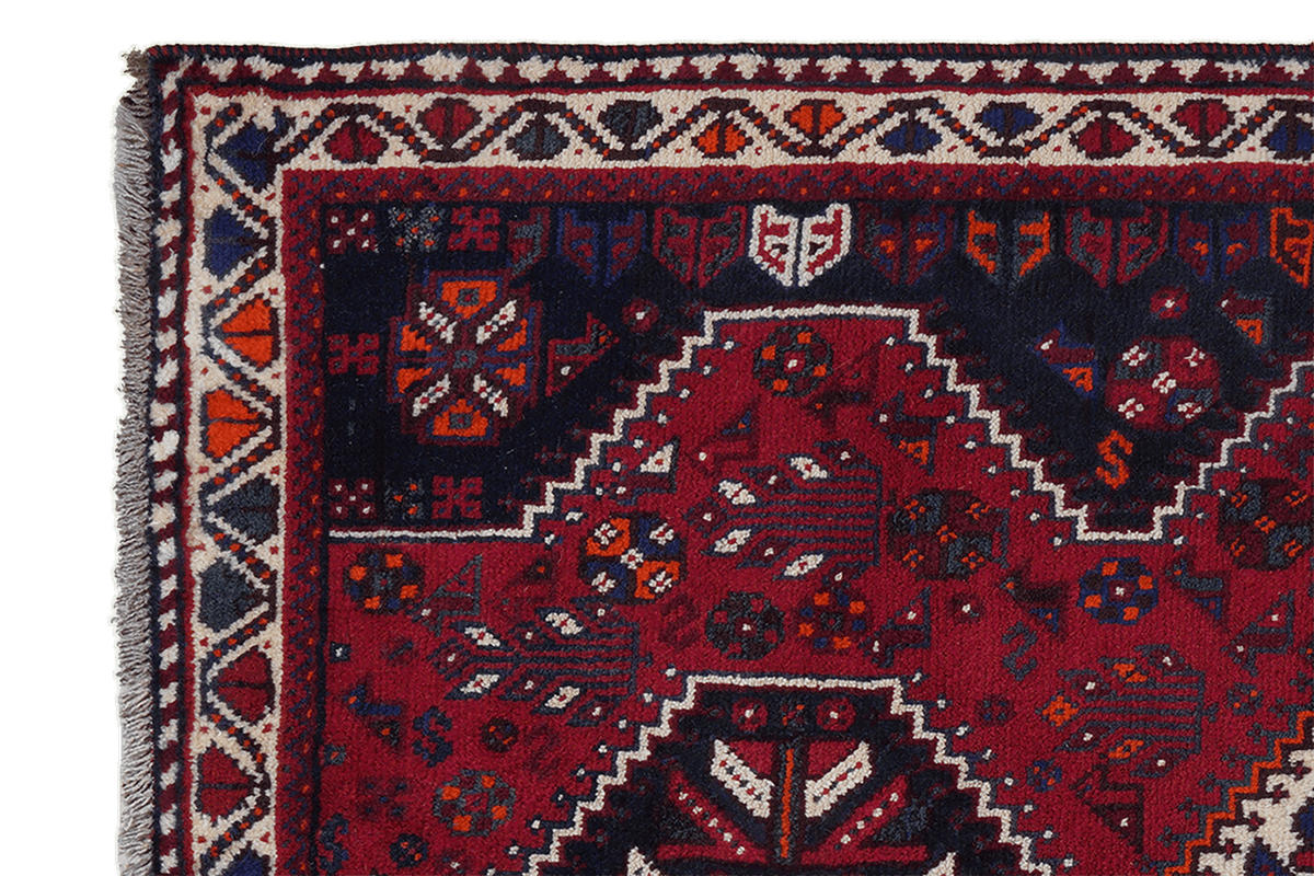 TEPPICH Gashgai Rot 172/126 cm Schurwolle - Rot, Textil (126/172cm) - Looma