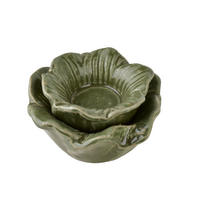 KERZENHALTER Yarine grün 11/11/6 cm Keramik - Grün, Keramik (11/6cm) - Mondex