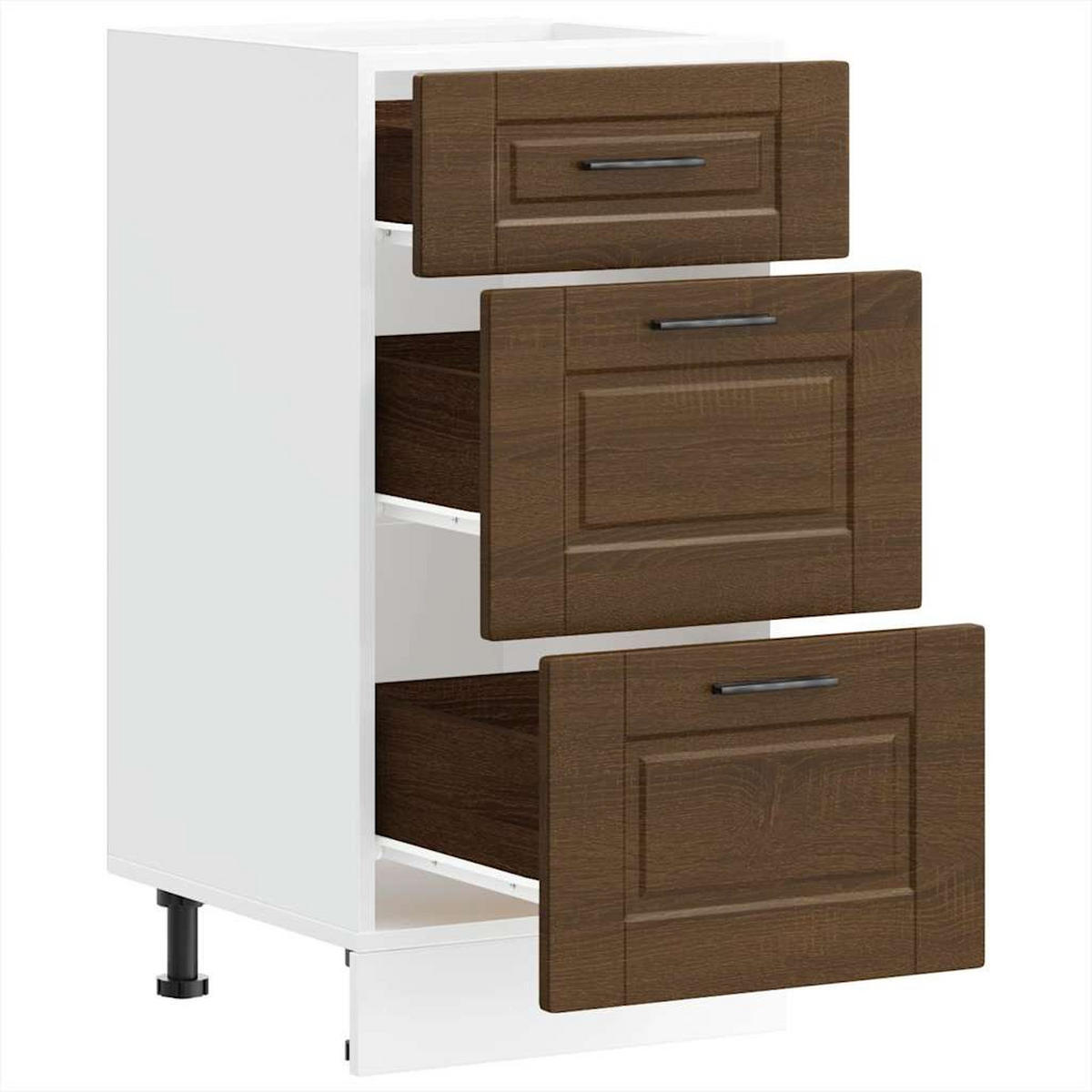 KÜCHENUNTERSCHRANK Samu Braun Eichen-Optik 40x46x81,5 cm - Eichefarben, Holz (40/81.5/46cm) - DELUKE