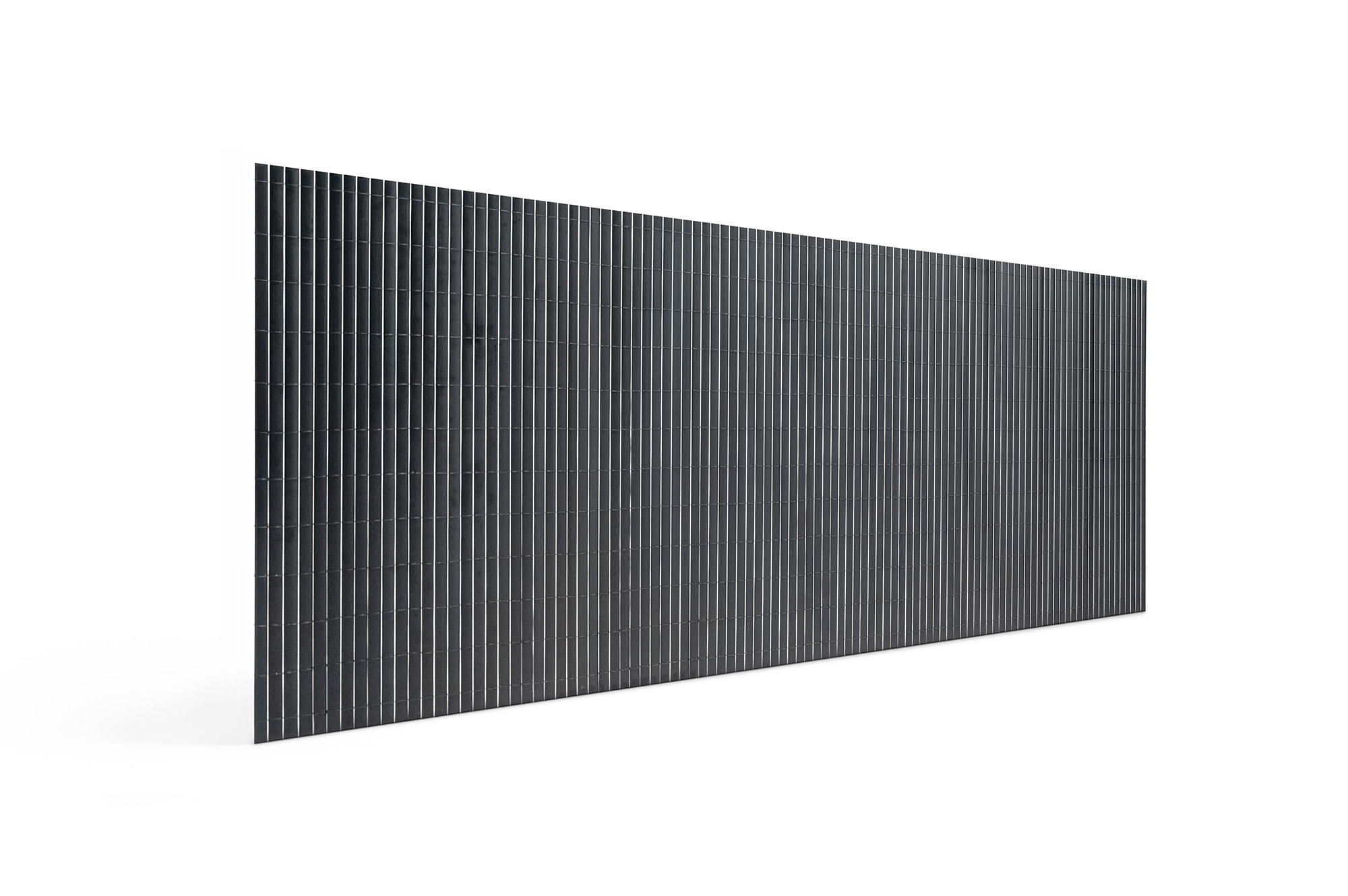 PVC Sichtschutzmatte VISO doppelseitig 5m x 1,2m Anthrazitgrau - Anthrazit, Metall (500/120cm) - Casanoov