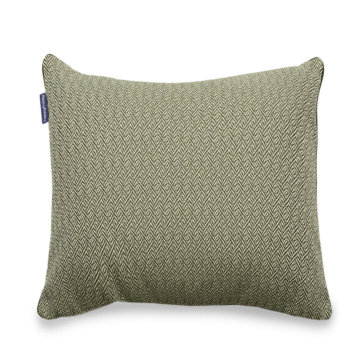 KISSENBEZUG dekorativ herringbone 50x50 cm olivgrün - Olivgrün, Textil (50/50cm) - Happy Friday