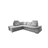 ECKSOFA mit Schlaffunktion, Bettkasten und verstellbarer Armlehne - Chromfarben/Silberfarben, Textil (260/219cm) - ed exciting design