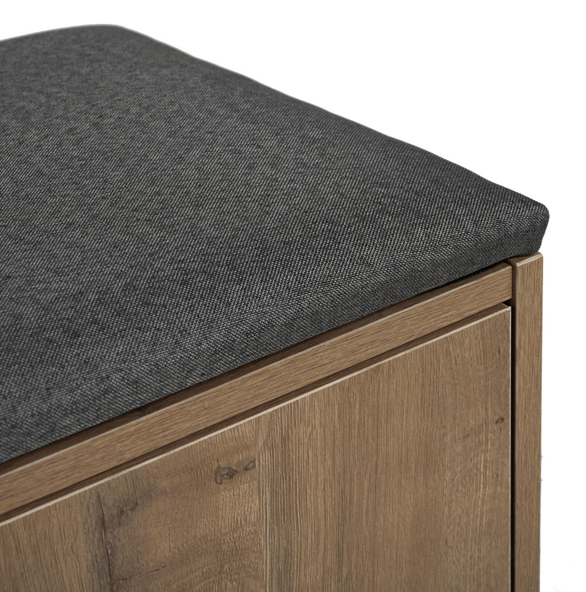 SCHUHSCHRANK aus Spanplatte 120x34x82cm in Natur mit Sitzpolster - Naturfarben, Holzwerkstoff (120/82/34cm) - Modfu