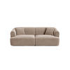 MODULARES-SOFA Campi aus Samt dunkelbeige 3 Sitzplätze - Mokka, Textil (90/70/220cm) - Cosmopolitan Design