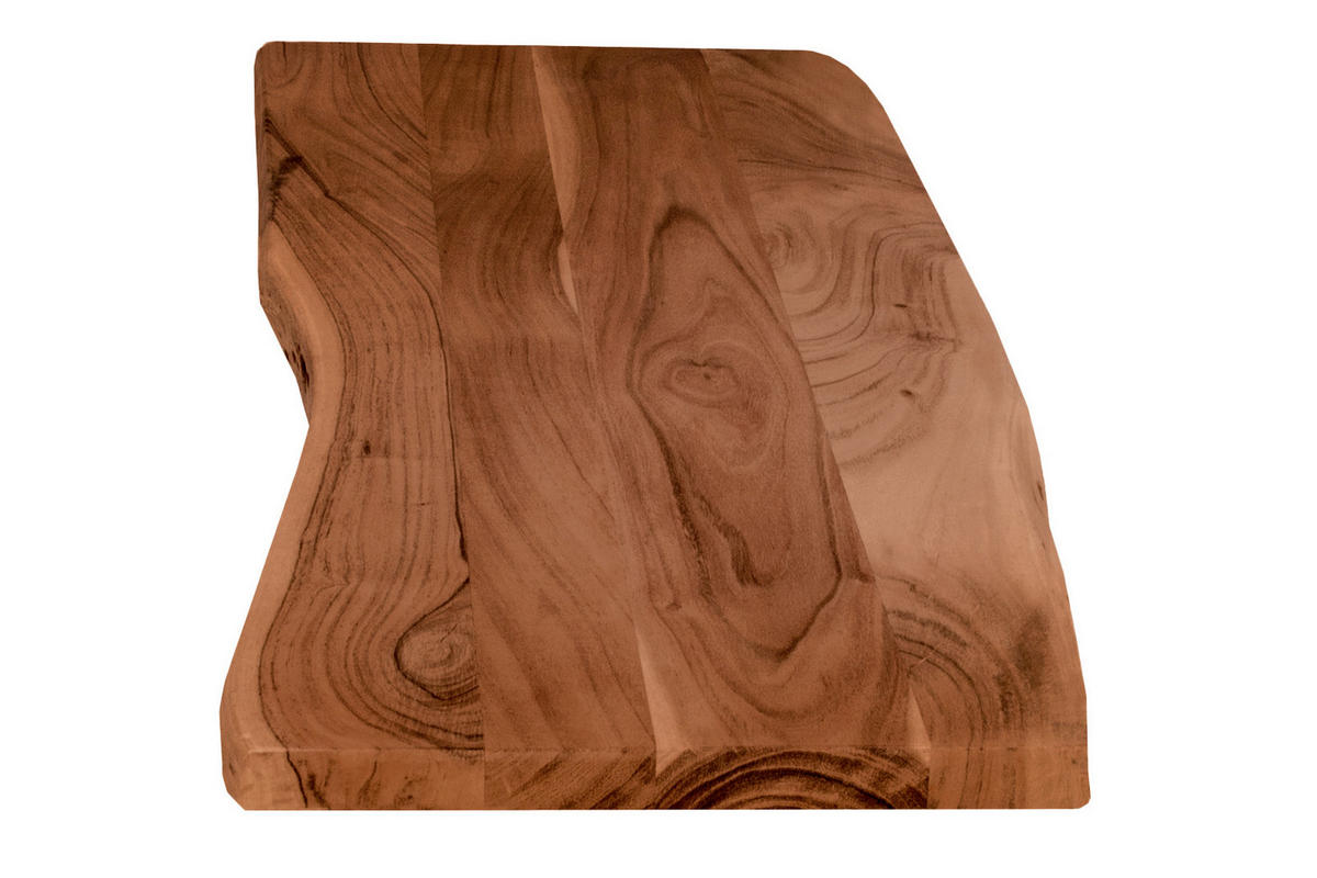 TISCHLATTEN MIT BAUMKANTE FÜR HEIMWERKER, AKAZIENHOLZ CURTIS - Braun/Naturfarben, Akazienholz/Holz (40/100/3cm) - SAM