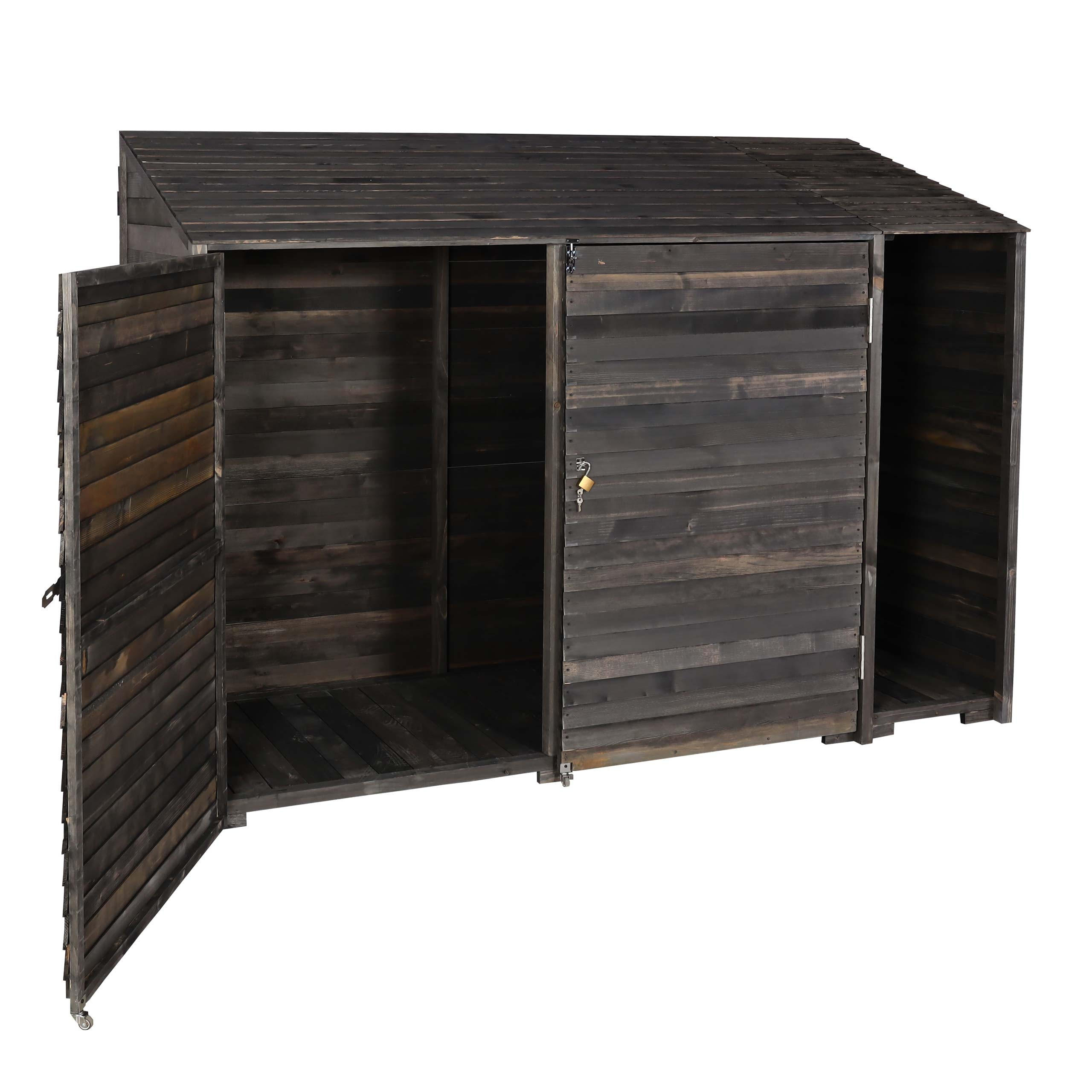 GERÄTESCHUPPEN Anthrazit - Anthrazit, Holz (250/180/93cm) - MCW
