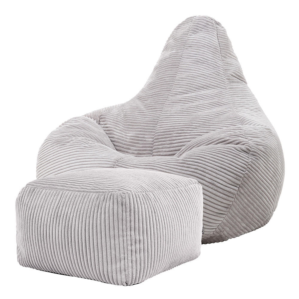 SITZSACK Dalton mit Hocker - Grau, Textil (90/73/84cm) - icon