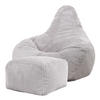 SITZSACK Dalton mit Hocker - Grau, Textil (90/73/84cm) - icon