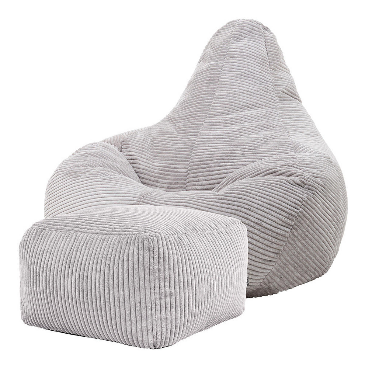 SITZSACK Dalton mit Hocker - Grau, Textil (90/73/84cm) - icon
