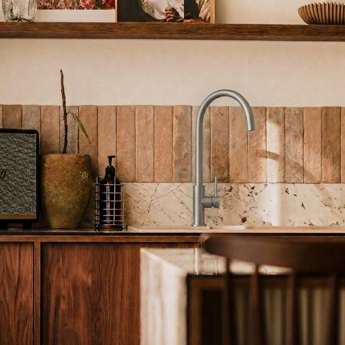 KÜCHENARMATUR Prestige SLIM Grau - Grau, Metall (23/42/23cm) - Granitan