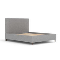 POLSTERBETT Etero Dunkelgrau 120/200 cm im Webstoff - Wengefarben/Dunkelgrau, Holz/Holzwerkstoff (120/200cm) - Maison de Reve
