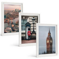 BILDER SET 3er Set - 40x60 cm Weißer Rahmen - London Bridge Guardian Big Ben - Weiß, Kunststoff (40/60cm) - TULUP