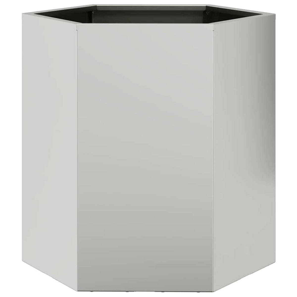 PFLANZKÜBEL 2er Set Sechseckig 46/40/45 Cm Wetterfester Stahl - Braun, Metall (46/45/40cm) - vidaXL