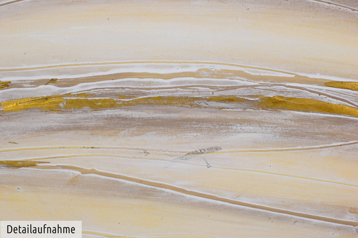 ACRYLBILD HANDGEMALT 80/80 cm - Goldfarben, Holz/Textil (1.48/80cm) - KUNSTLOFT