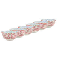 SCHALE (6er Set) Ornaments - Orange, Keramik (15/15/7cm) - BUTLERS