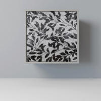 SIDEBOARD CHARCOAL SPROUT, Grau, 57,5x42x57,5 cm, Ohne Füße - Multicolor/Grau, Holzwerkstoff (57.5/57.5/42cm) - SpaceRebels