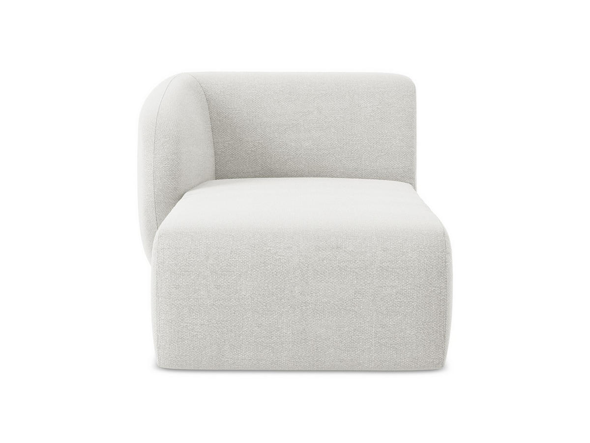 SOFAELEMENT Links Bouclé Stoff Weiß - Schwarz/Weiß, Holzwerkstoff/Kunststoff (91/75/166cm) - Makamii