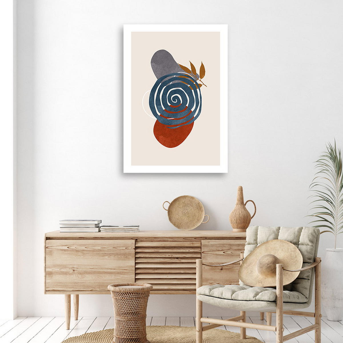 KUNSTDRUCK Blau 60/90 cm - Blau, Textil (60/90cm) - KUNSTLOFT