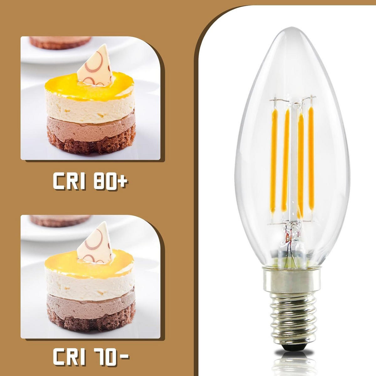 LED žárovky E27 4W (sada 6 ks) - průhledná, sklo (3.5/10cm) - Nettlife