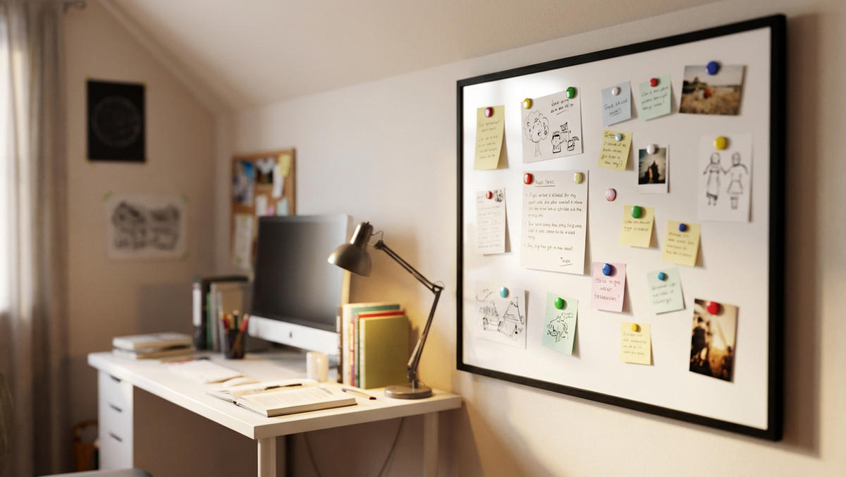MAGNETISCHES Whiteboard mit schwarzen Holzrahmen 100x80cm - Schwarz, Holz (100/80/1.5cm) - ALLboards