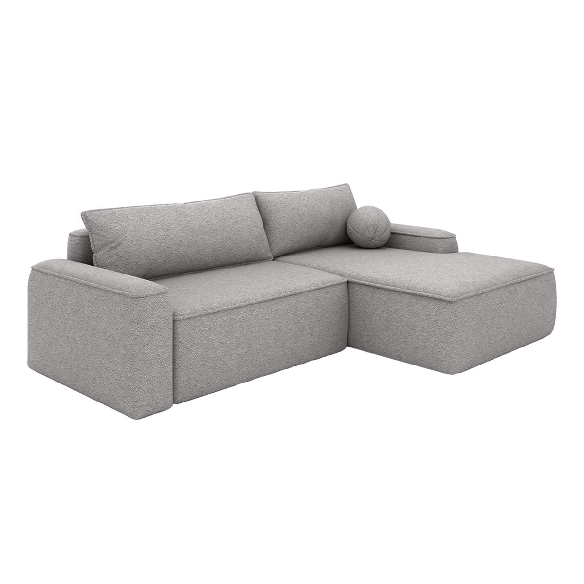 ECKSOFA OTATTI mit Schlaffunktion, Hellgrau - Hellgrau, Textil (245/160cm) - Fedve