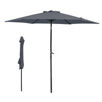 SONNENSCHIRM Knickbar dunkelgrau - Grau, Metall (270/270cm) - ComfortXL