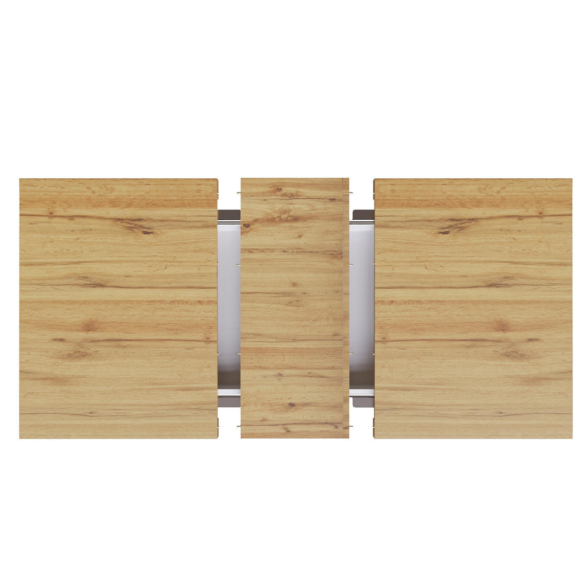 ESSTISCH ausziehbar mit Stauraum, MDF & Metall, 110(140)/70/76,5 cm, Weiß - Weiß, Holzwerkstoff (110/70/76.5cm) - Redom