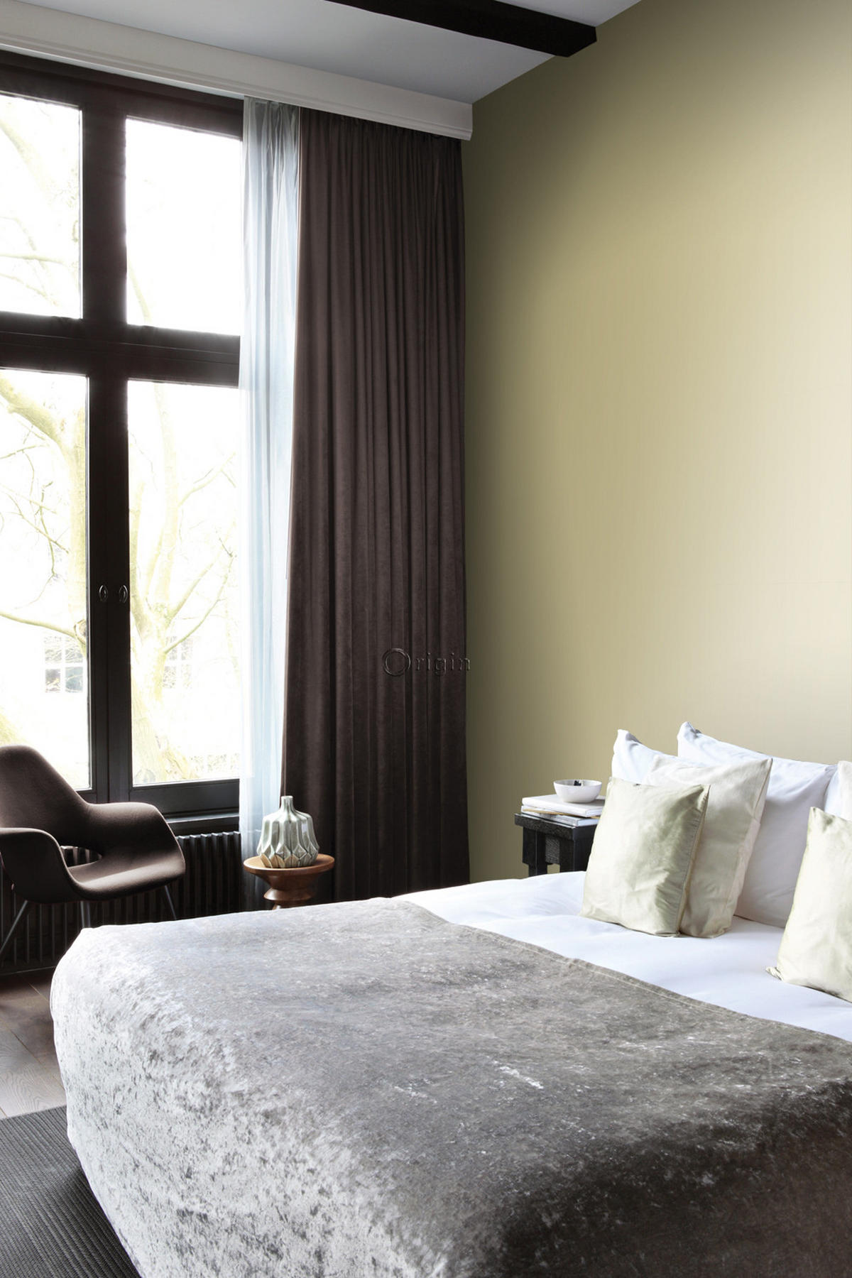 TAPETE Uni 53 cm x 10.05 m - Goldfarben, Papier (53/1000cm) - Origin Wallcoverings