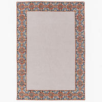 WOLLTEPPICH BROK, mit Bordüre, Rot, 160 x 230 cm - Beige, Textil (160/230cm) - KADIMA DESIGN