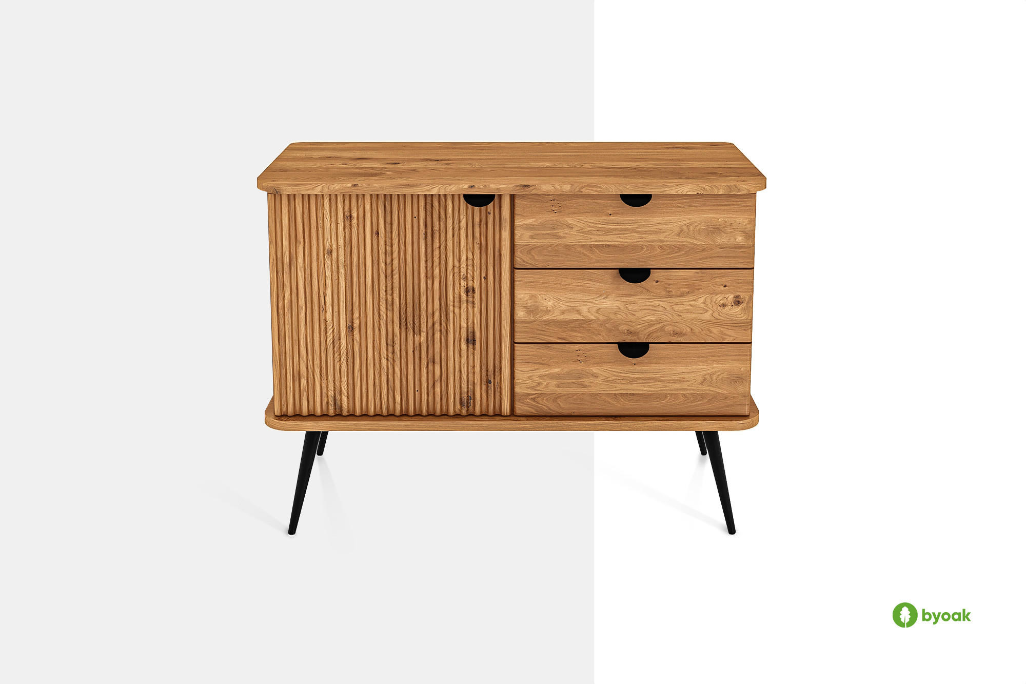 KOMMODE LINA - Kernbuche, Holz (97/72/46cm) - byoak