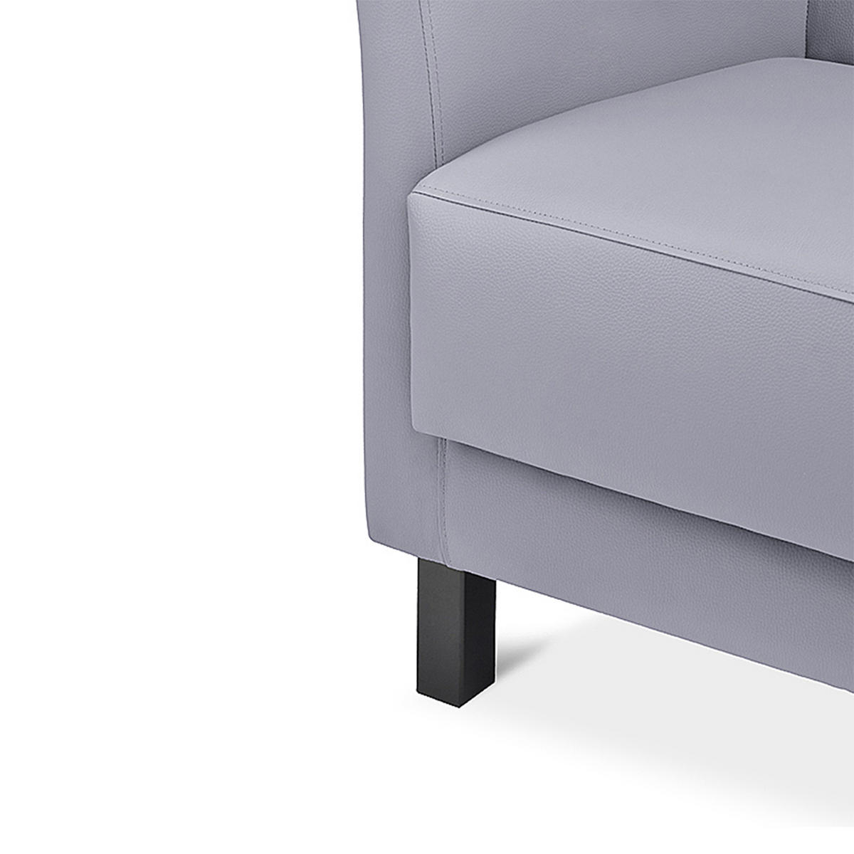 SESSEL ESPECTO Lederoptik, grau - Schwarz/Grau, Textil (67/71/74cm) - KONSIMO®