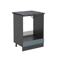 HERDUMBAUSCHRANK R-Line Blau-Grau 60 cm, AP Anthrazit - Anthrazit/Blaugrau, Holzwerkstoff (60/81.6/60cm) - Vicco
