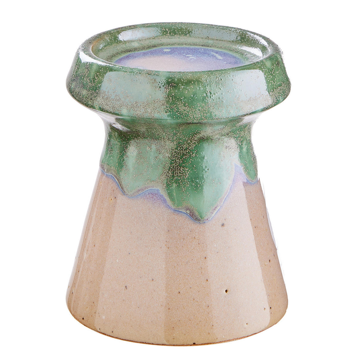 KERZENHALTER Seventies - Beige, Keramik (10/12/10cm) - Butlers