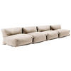 GARTENSOFA mit 4 Sitzplätzen, Sandfarbe - Beige, Textil - Oviala