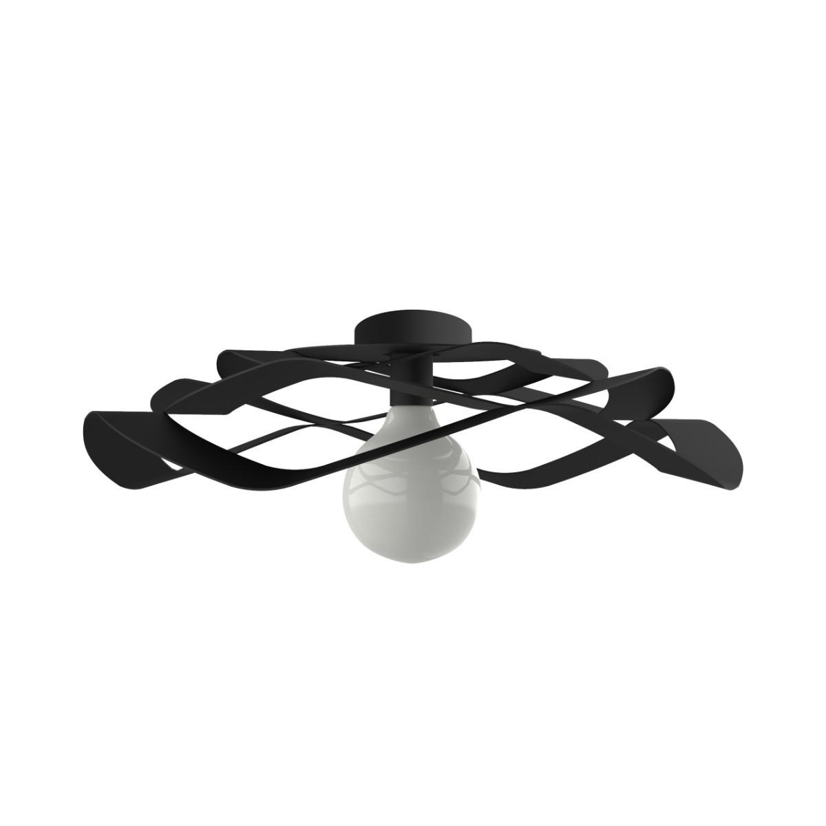 DECKENLEUCHTE - Schwarz, Metall (60/60/15cm) - Lumicom