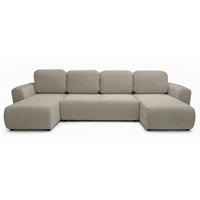 ROHOVÁ SEDAČKA U Olido béžový zamat - čierna/béžová, textil/plast (315/82/150cm) - Selsey