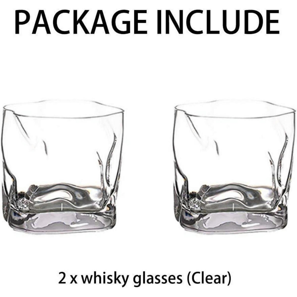 WHISKYGLÄSER 2-teiliges Set 250ml klar - Transparent, Glas (0.25L)